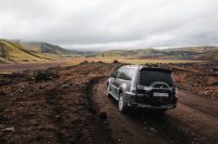 Mitzi, our Kuku Camper, departing Landmannalaugar