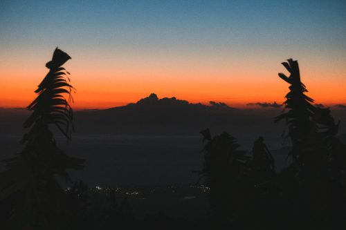 Sunset from Airbnb in Kula, Maui