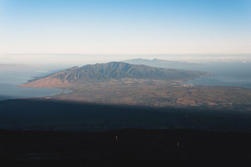View from summit in Haleakalā National Park, Maui
