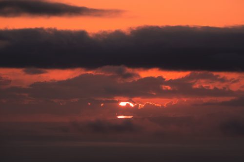 Sunset from Airbnb in Kula, Maui