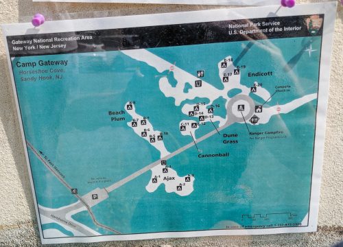 Sandy Hook campground map