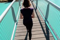 Lake Tekapo swing bridge