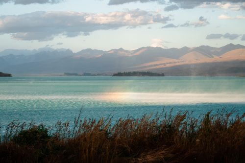 Wind sweeping across Lake Tekapo