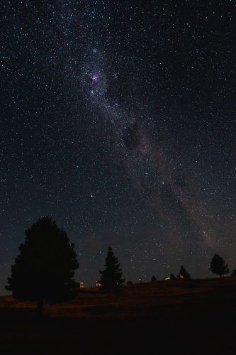 Night sky from Lake Pukaki Reserve campsite