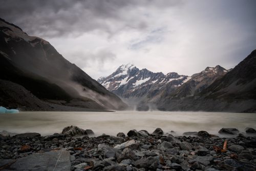 Iceberg on the left! Hooker Valley Track, Aoraki/Mount Cook National Park