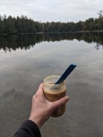 Breakfast at Cowhorn Pond campsite