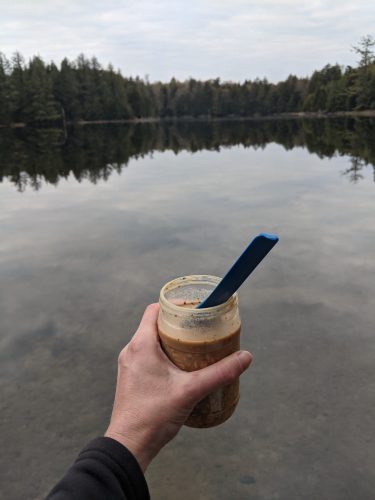 Breakfast at Cowhorn Pond campsite