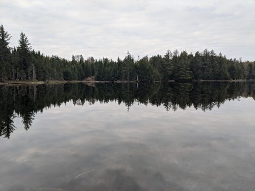 Morning at Cowhorn Pond campsite